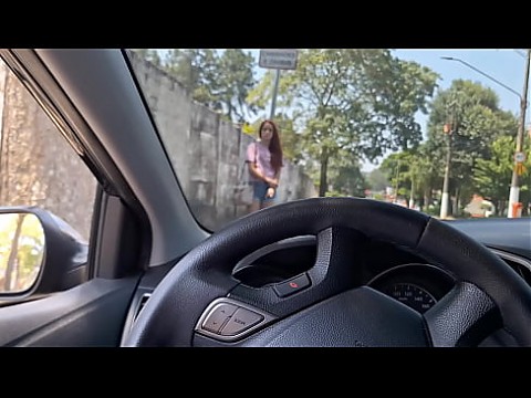 Рискованная мастурбация для горячей девушки, наблюдавшей за мной с автобусной остановки! 8 мин.