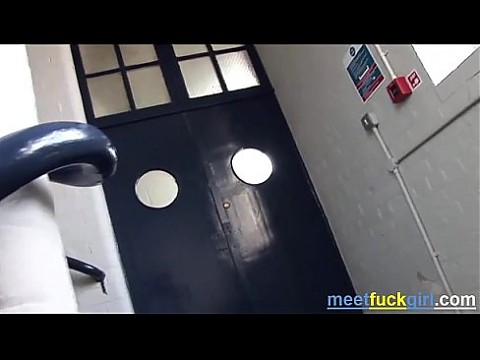 Sucking and fucking for the horny maintenance man's camera