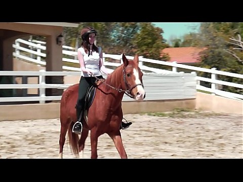 Sexy lesbian couple Jay Taylor and Sinn Sage touch each others bodies on a wooden horse 31 мин.