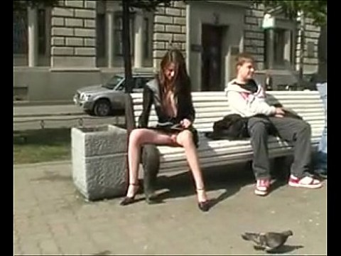 naughty in public naked under matrix coat