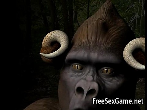 Монстры трахают грудастую девушку 3D 5 мин.