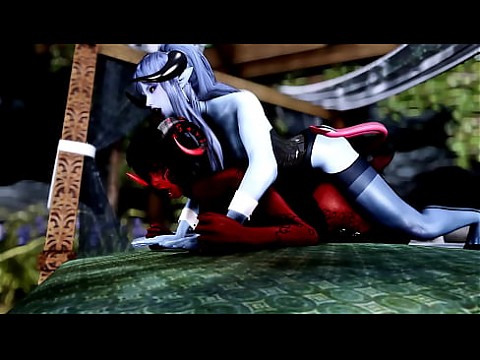 [Futa x Female] Пляжное развлечение Эрены и Пей 19 мин.